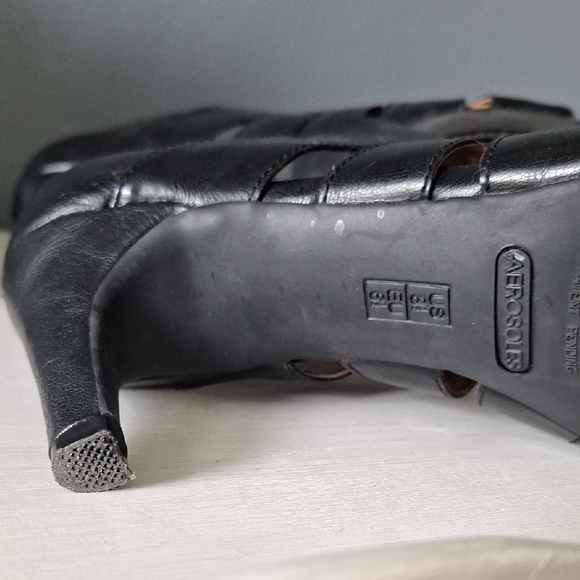 AEROSOLES Black Strappy Heels - Picture 8 of 8